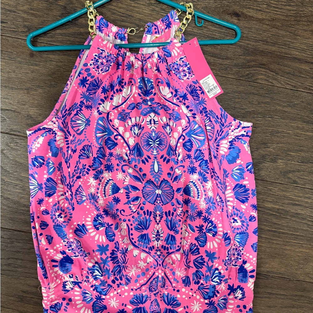 Lilly Pulitzer Pink and Blue Floral Tank Top